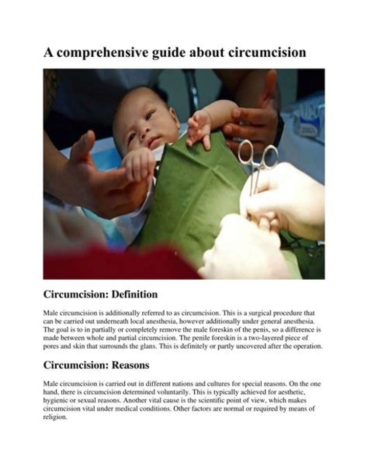Are circumcisions done with anesthesia?