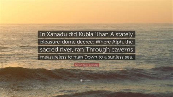 Did kubla khan a pleasure dome decree?
