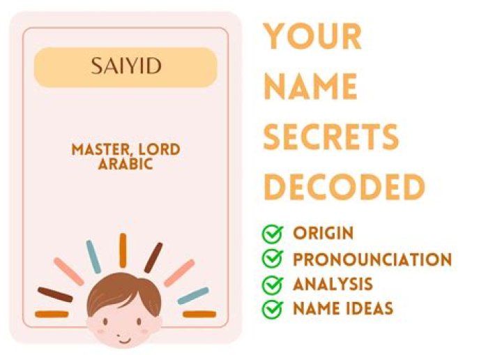 What's the meaning of saiyid?