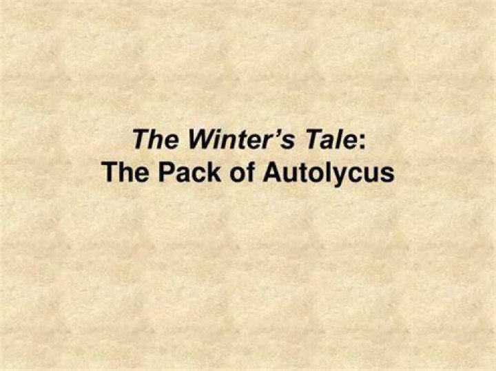 What is the purpose of autolycus in the winter’s tale?