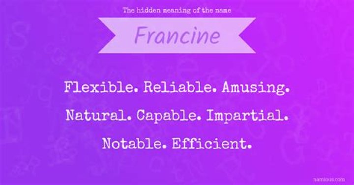 Whats the meaning of francine?