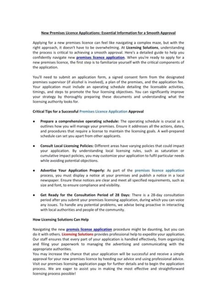 Where are premises licence applications submitted to?