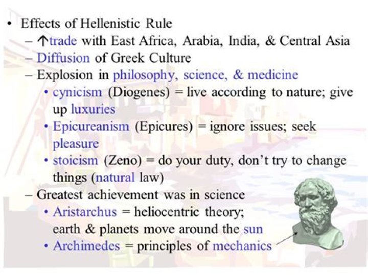 Which hellenistic achievement had the greatest impact why?