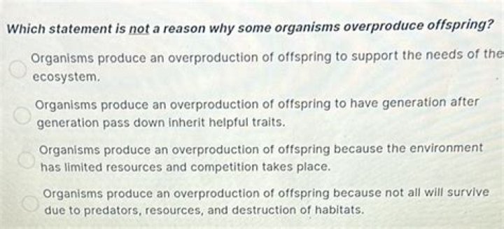Why do organisms overproduce offspring?