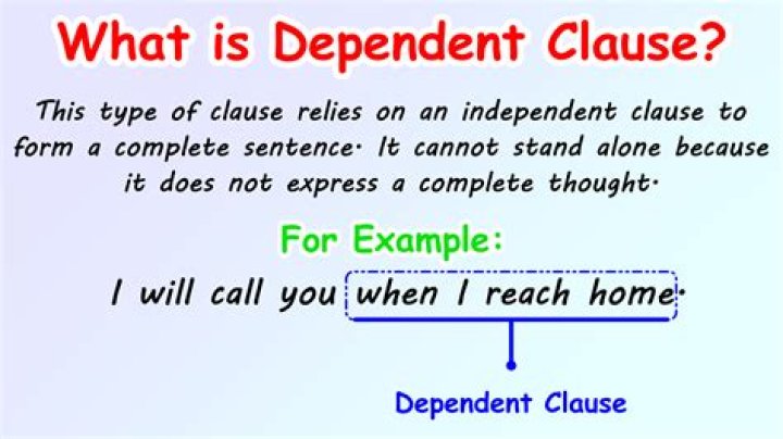Will be dependent meaning?